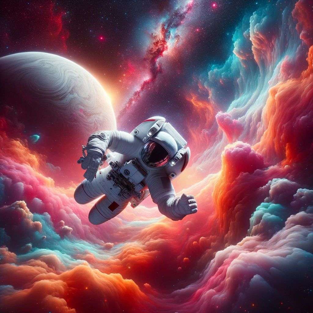 an astronaut, digital art, 3D style